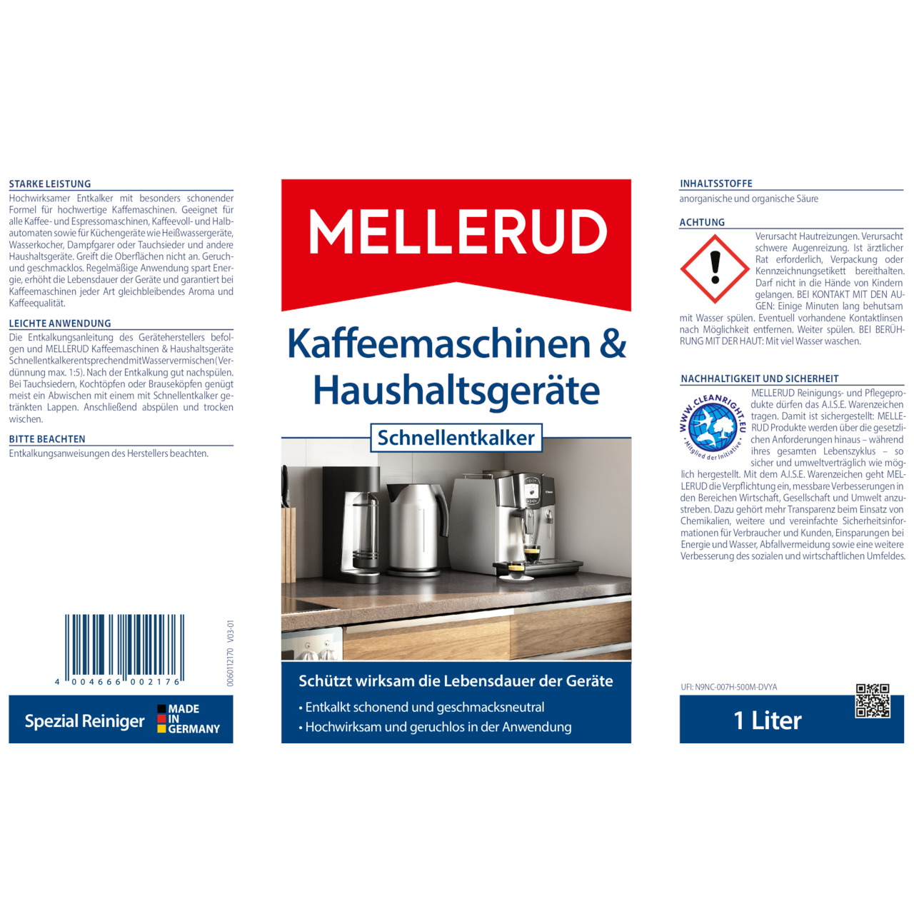 Kaffeemaschinen & Haushaltsgeräte Schnellentkalker 1,0 l