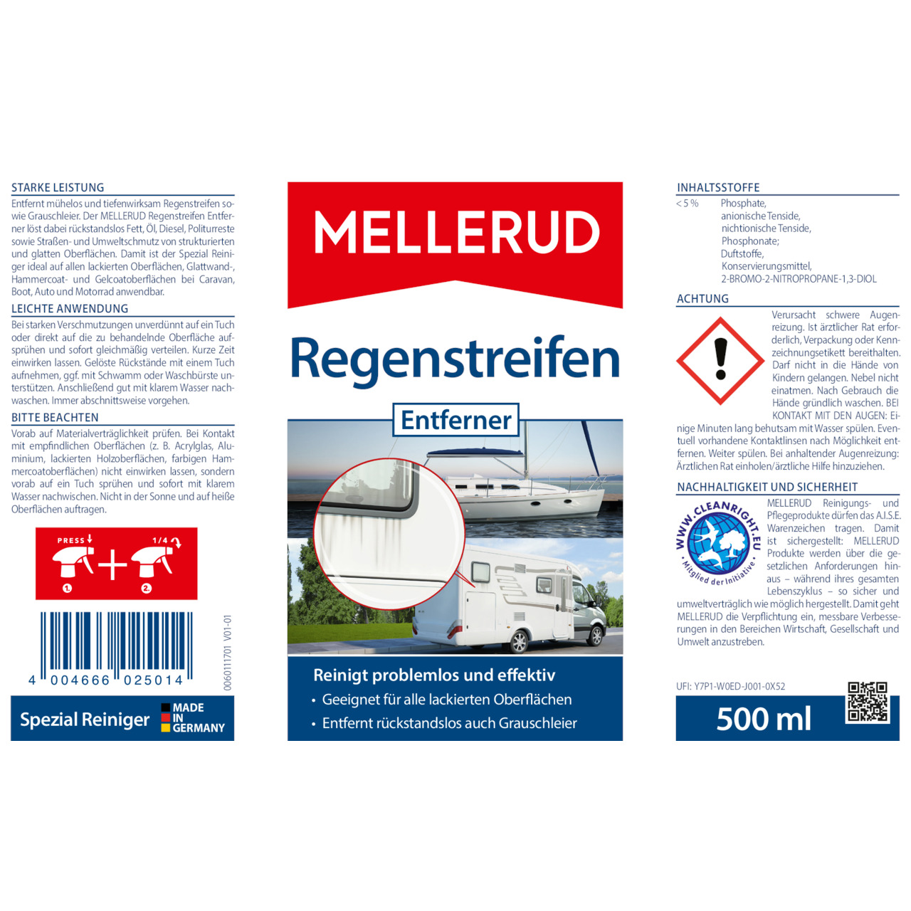 Regenstreifen Entferner 0,5 l